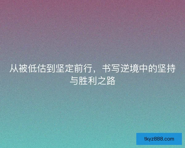 从被低估到坚定前行，书写逆境中的坚持与胜利之路